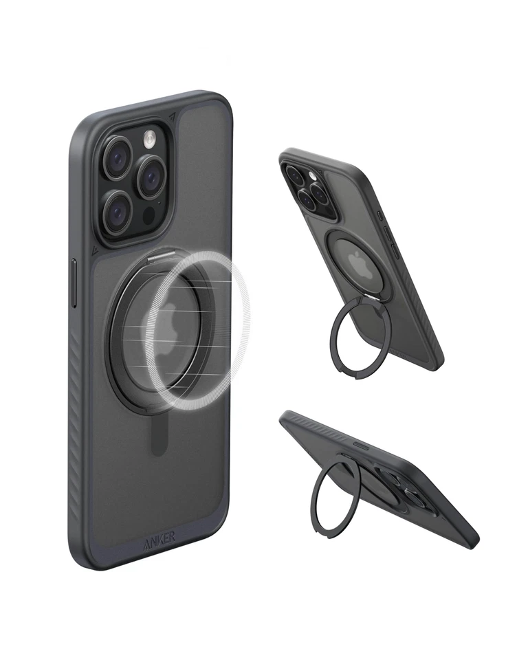 Ultra Magnetic for iPhone 15 Pro Max Case with Sturdy 360° Ring Stand ... - Image 1 of 4