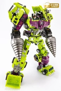 JINBAO Devastator oversize set completo 6 pezzi verde/giallo kit aggiornamento figure - Foto 1 di 16