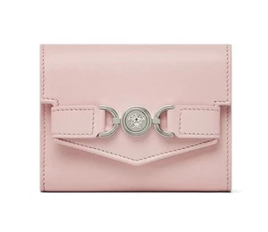 Versace Medusa '95 dreifach faltbare Geldbörse pink 600 $ Einzelhandel authentisch - Bild 1 von 16