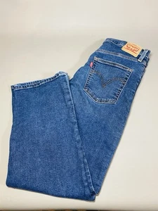Levi's Jeans Damen 32 Ribcage High Rise Straight Ankle DK Blau Buttonfly Denim - Bild 1 von 16