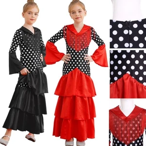 Mädchen Tanzkleidung Performance Maxi Prinzessin Kostüm Ballsaal Kleid traditionell - Bild 1 von 27