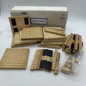 Magnetic Wooden MAB Base Ten Blocks Maths Education Teacher EDSCO - Picture 1 of 21