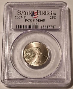 2007 P Idaho State Quarter MS68 PCGS Satin Finish - Picture 1 of 2