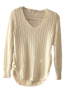 Maglione donna rosa Repubblica avorio taglia med. Manica lunga  - Foto 1 di 6