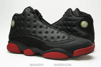 AIR JORDAN XIII 13 RETRO USADO TALLA 9.5 DIRTY BRED NEGRO GIMNASIO ROJO 414571 003 Foto 1 de 4