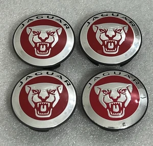 2004 - 2022 Jaguar X XJ XF XK F-Pace S-Type OEM Center Caps Red FX23-1A096-AA - Picture 1 of 7