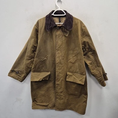 Barbour Vintage A240 Original Wax Waterproof 3/4 Long Country Coat Size Medium - Image 1 of 4