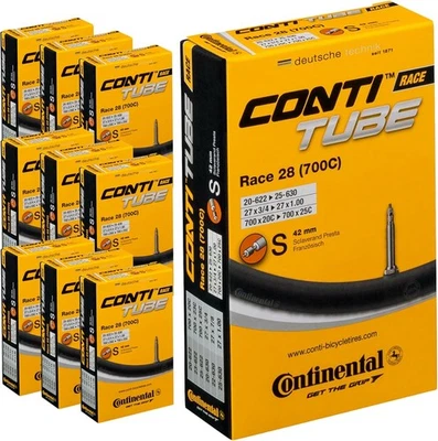 Tubi interni bici da strada Continental Race 28 - Presta 42 mm 700 x 20-25 c, nero  - Immagine 1 di 4