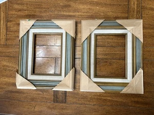 2 cornici vintage legno noce marrone metà secolo moderne 5”x7” Messico - Foto 1 di 8