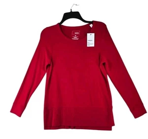 Pullover Sonoma para mujer rojo cerezas supersuave manga larga talla XS NUEVO CON ETIQUETAS - Imagen 1 de 9