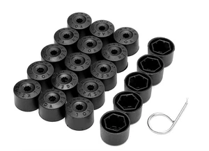 Polo, Golf, UP!, Alloy Wheel Dust Cap Covers Black - Set of x20 - Picture 1 of 3