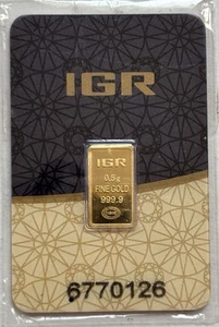 IGR Gold Bar 1/2 0.5g Gram - Picture 1 of 2
