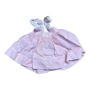 Vintage Doll Dress Vogue Ideal Mattel American Character Pink Pinafore - Picture 1 of 4