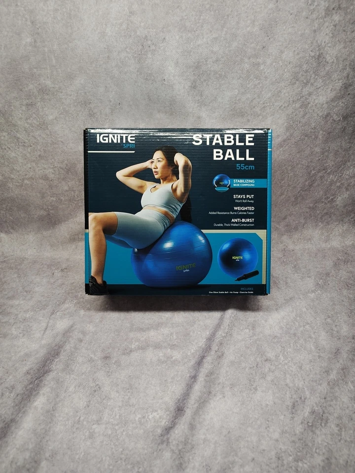Spri IGNITE Stable Ball 55cm with Hand Pump max 250lbs stabilizing base compound - Image 1 of 1