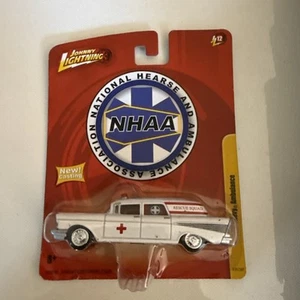 JOHNNY LIGHTNING 1957 CHEVY AMBULANCE NHAA CASTING DIE CAST 1:64 RARE FIND MODEL - Picture 1 of 1