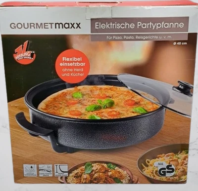 🍕 GOURMETmaxx elektrische Pfanne Partypfanne Multipfanne Pizzapfanne ✅ NEU ✅ - Bild 1 von 4