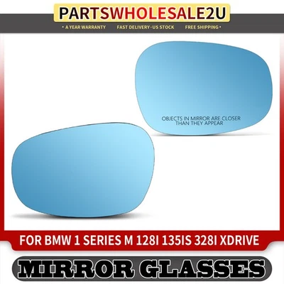 2x Cristal Espejo Azul con Ajuste de Potencia para BMW 128i 135is 328i xDrive Serie 1 M Foto 1 de 4