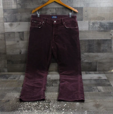 Polo Ralph Lauren Pants Mens 34x32 Purple Corduroy Prospect Straight Stretch - Image 1 of 4