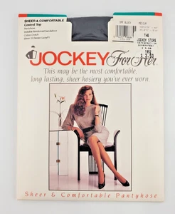 VTG Jockey For Her Sheer Control Top Pantyhose Medium  Moss single package - Picture 1 of 3