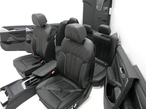 BMW 5er G30 Lederausstattung Komfortsitze Sitze Leder Seats Leathe NAPPA SCHWARZ - Picture 1 of 24