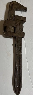 Vintage Adjustable RIDGID 8 Inch Pipe Wrench The Ridge Tool Co. Elyria OH USA 10 - Image 1 of 4