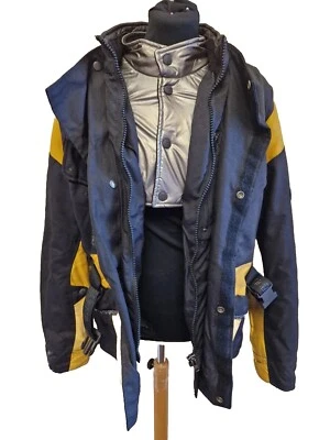 Vrevit! Black And Yellow Motorbike Jacket, Size UK M(40) EU 50, US 40. - Image 1 of 4