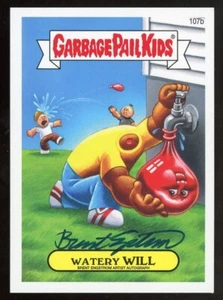 BRENT ENGSTROM 2014 Topps Garbage Pail Kids GPK ARTIST SIGNED AUTO Watery Will - Picture 1 of 2