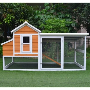 Large Chicken Coop Rabbit Hutch Guinea Pig Ferret Cage Hen House With Nesting Bo - Picture 1 of 6