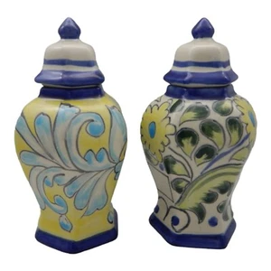 2er Set Mexikanische Talavera Keramik Dekogläser Handbemalt Keramik # 06 - Bild 1 von 4