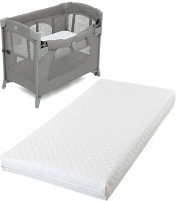 ESSENTIALS2PUBLIK Travel Cot Foam/Mattress - Waterproof Cover | Extra Thick Quilted 95 x 65 x 7cm