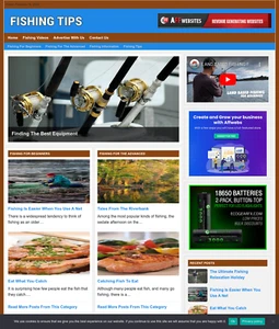 Fishing Tips Website Business For Sale: Ready-to-Launch with Free Installation - Picture 1 of 3