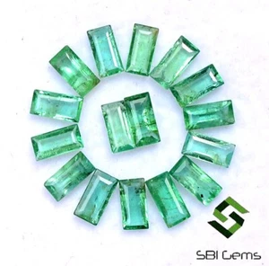2.68 CTS Natural Emerald Baguette Cut 5x2.50 mm Lot 15 Pcs Calibrated Loose Gems - Picture 1 of 5