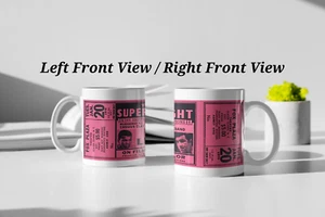 1970 Muhammad Ali vs Rocky Marciano Ticket Printed White Coffee Mug 11oz NEW - Picture 1 of 3