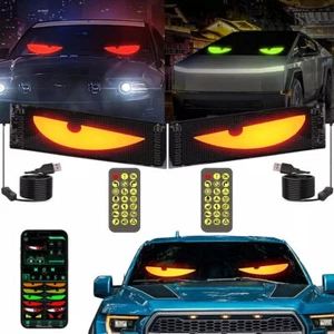 1/2x Devil Eyes Light for Cars Colorful Eye Lamp Soft Screen for Car Windows - Picture 1 of 20