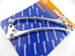 HONDA ST90 TRAILSPORT 73-75 JBS FRONT BRAKE AND CLUTCH LEVER SET PAIR SILVER - Picture 1 of 3