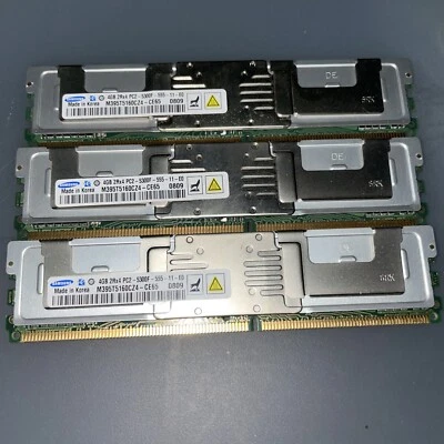 Samsung Server Only RAM - 4GB X 3 (12GB Total) PC2-5300F M395T5160CZ4-CE66 - Image 1 of 2