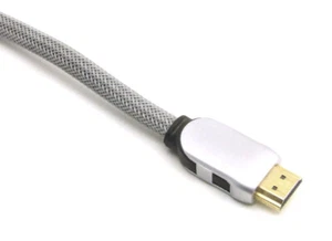 HAMA 1.5M HDMI Cable High Speed Ethernet Silver Fabric Gold Plated 00056563 - Picture 1 of 1