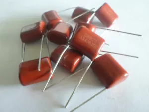 5 St. Kondensator Folienkondensator 0,33uF 630V, Typ CL21 NEU Elektronik+ - Bild 1 von 1