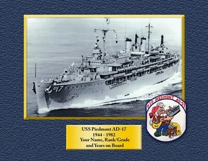 USS Piedmont AD-17 Custom Personalized Print of US Navy Gift Idea - Picture 1 of 12
