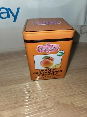 Brew La La Tea ~ Té verde orgánico de mango de jengibre 50 bolsas de té de cadena y etiqueta 2,64 oz Foto 1 de 4