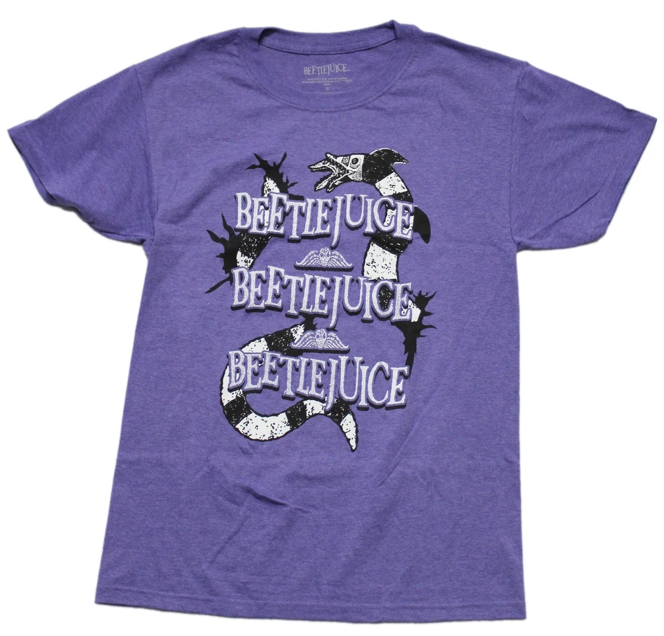 Camiseta Beetlejuice Nueva Adulto - Triple Nombre Gota Serpiente Foto 1 de 1