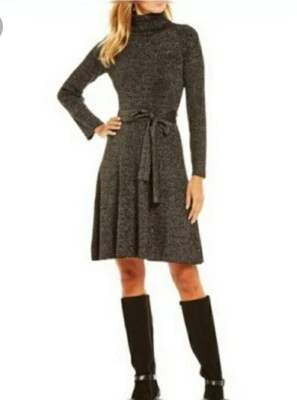 Alex Marie Cuello Alto Manga Larga Corbata Cintura Hasta la Rodilla Dorado Brillo XL  Foto 1 de 4