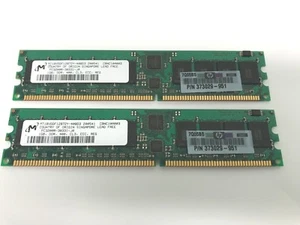 HP 2x 1GB DDR PC3200 CL3 ECC R 184-pin DIMM Memory 373029-951 XW9300 DL145 G2 - Picture 1 of 1