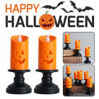 2Pcs Halloween LED Light Candle Pumpkin Table Decoration Lamp Home Party