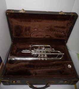 Bach Stradivarius Model 37 Silver Plated Bb Professional Cornet ML 205075 - Picture 1 of 24