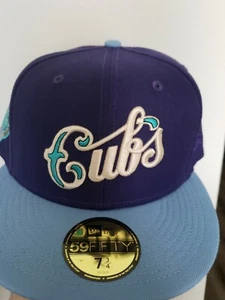 Chicago Cubs Hat Cap Wrigley Field Patch Purple 59Fifty Size 7 3/4 New Era - Picture 1 of 8