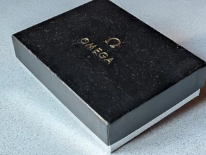 c1960's OMEGA SEAMASTER SILVER & BLACK INNER/OUTER PRESENTATION WATCH BOXES - Picture 1 of 14