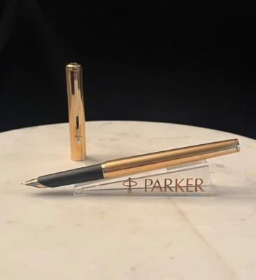 Pluma Estilográfica Parker ARROW Series Llena de Oro 12K De Colección, MED N, Nunca Usada COMO NUEVA Foto 1 de 4