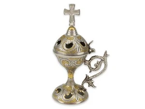 Deluxe verziertes Räuchergefäß - Orthodoxes Räuchergefäß | Gebetsecke | Hausaltar - Bild 1 von 8
