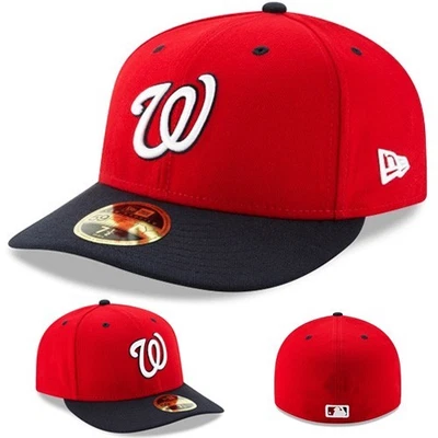 Gorra ajustada New Era Washington Nationals MLB 2 tonos roja azul marino ALT2 gorra de bajo perfil Foto 1 de 4